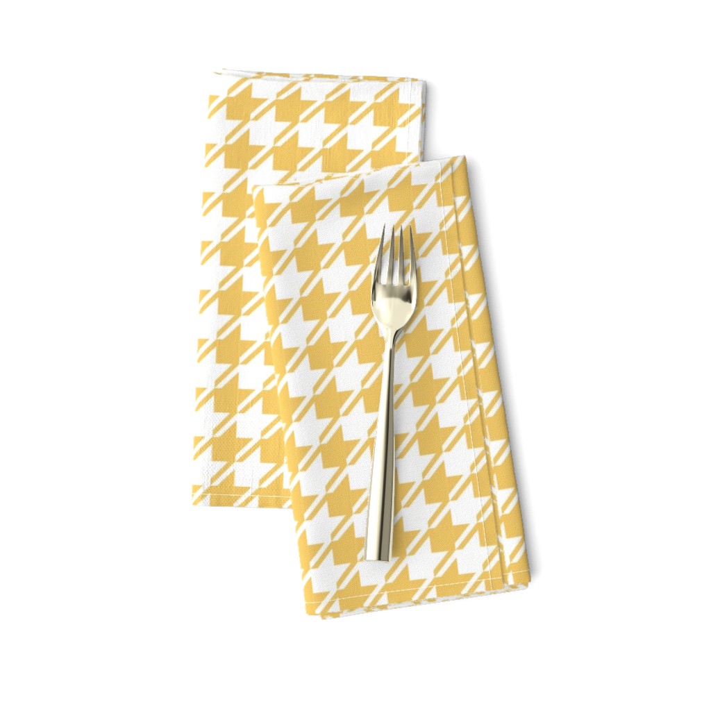 Yellow and white houndstooth | medium