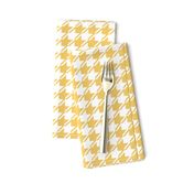 Yellow and white houndstooth | medium