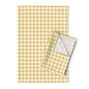 Yellow and white houndstooth | medium