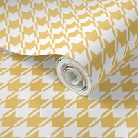 Yellow and white houndstooth | medium