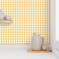 Yellow and white houndstooth | medium