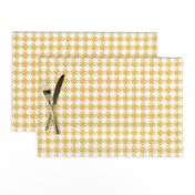 Yellow and white houndstooth | medium