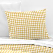 Yellow and white houndstooth | medium