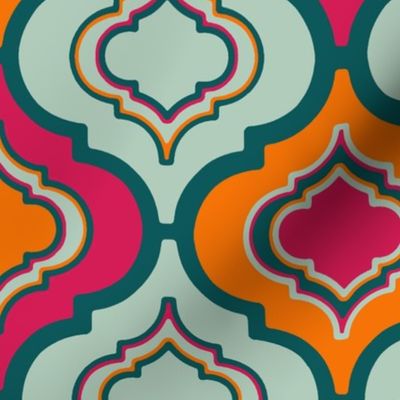 Moroccan Colourful Quatrefoil Tile - large