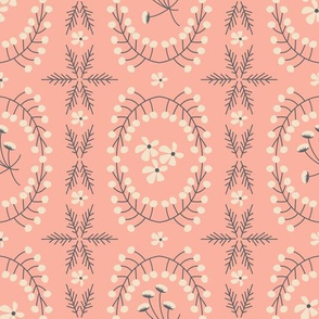 Meadowland medallions ~ plush blush