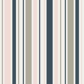 Stripes | pink-sage-navy | Small