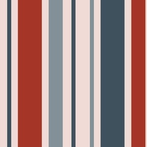 Stripes | red-navy| Medium