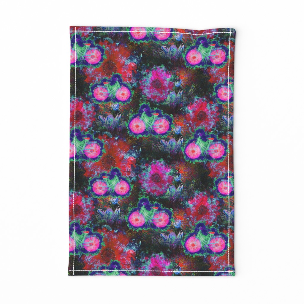 FLOWERS BICYCLE Fuchsia Brown green