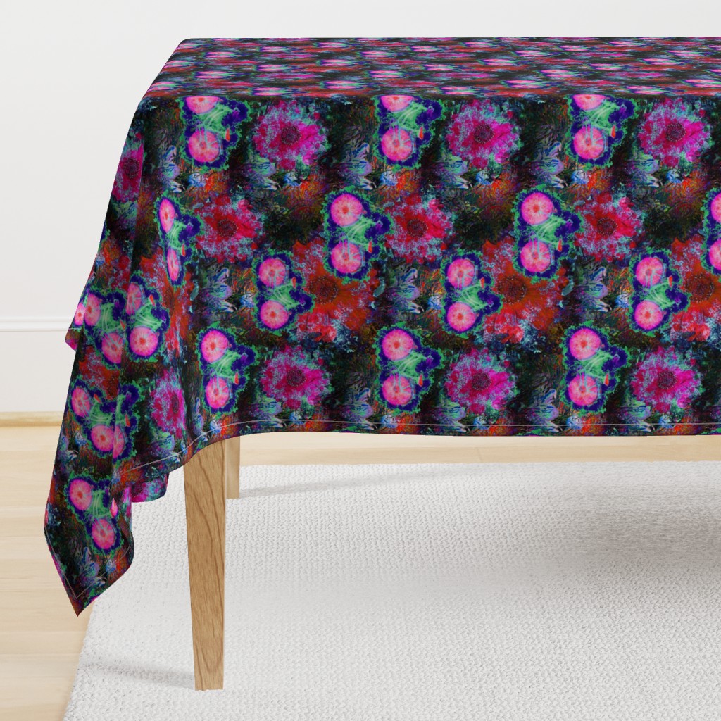 FLOWERS BICYCLE Fuchsia Brown green