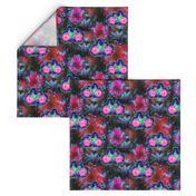 FLOWERS BICYCLE Fuchsia Brown green