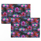 FLOWERS BICYCLE Fuchsia Brown green