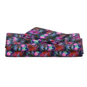 FLOWERS BICYCLE Fuchsia Brown green