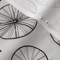 Monochrome Vintage Bicycles On Soft Grey - Big