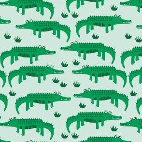 happy alligator kids nursery boys fabric greens