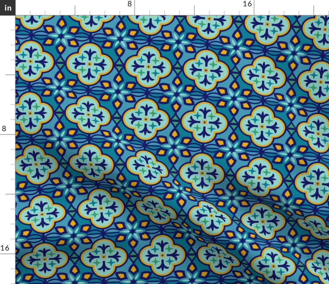 Marrakesh Inspired Tiles in Blue Hues