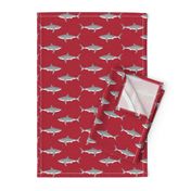 shark ocean animals sharks red