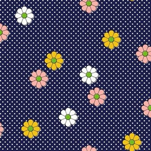 Meadow* (Jackie Blue) || vintage mod polka dot floral