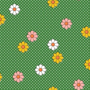 Meadow* (Dollar Bill) || vintage mod polka dot floral