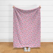 Meadow* (Pink Cow) || vintage mod polka dot floral