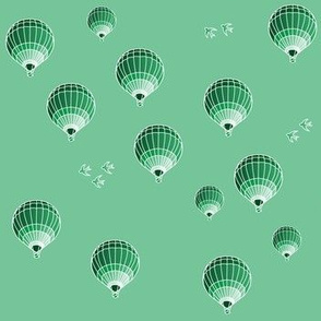 hot-air-balloons green