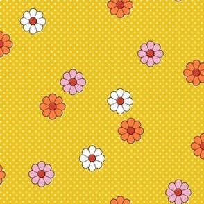 Meadow* (Velvet Banana)  || vintage mod polka dot floral