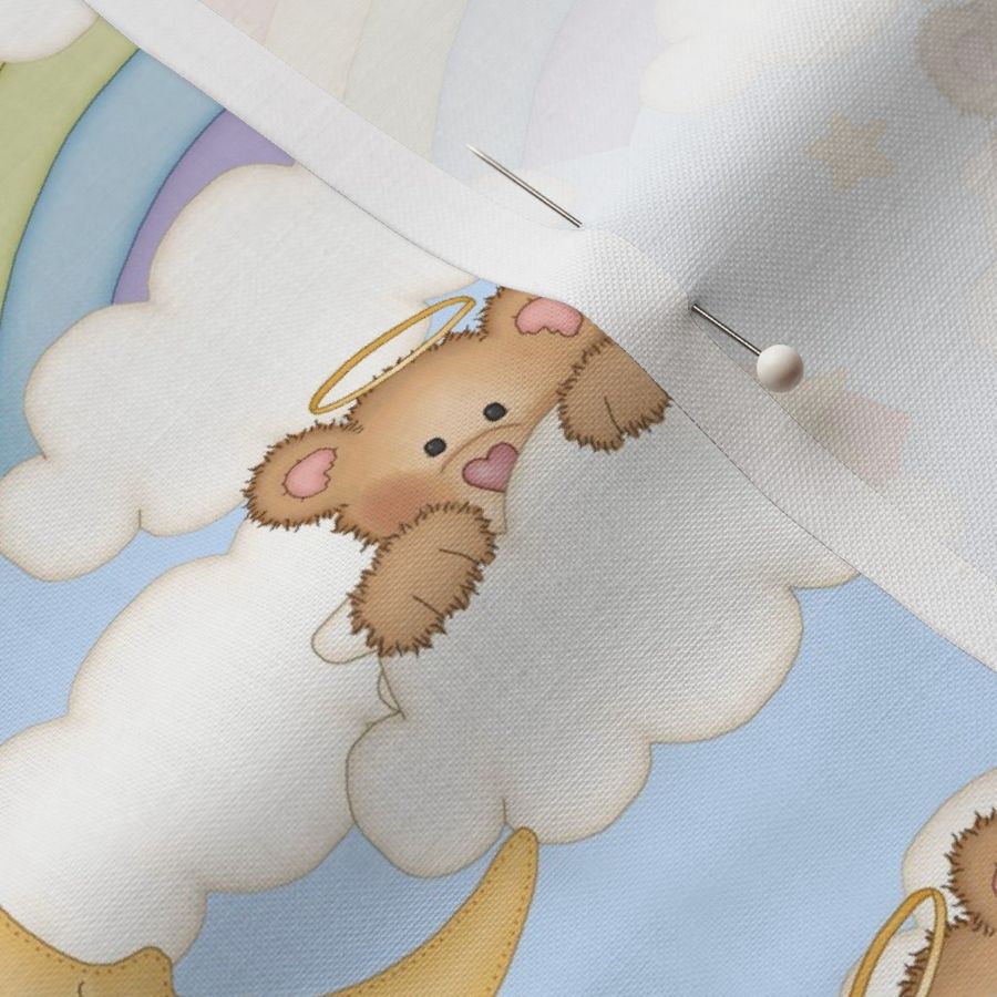 Angel Bear Moon Star Rainbow Cloud Fabric | Spoonflower