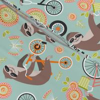 Sloths on bikes