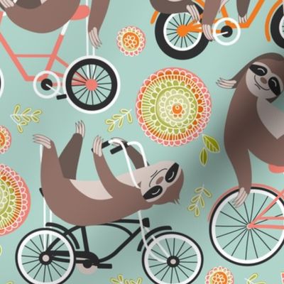 Sloths on bikes