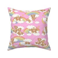 Angel Bear Moon Star Rainbow Cloud Nursery 