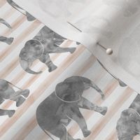 baby elephants - blush stripes