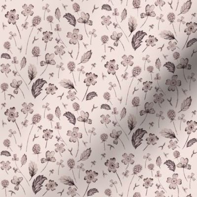 Wildflower Sketch Sepia // standard