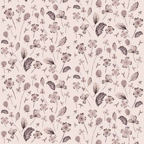 Wildflower Sketch Sepia // standard