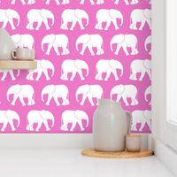 baby elephants - pink