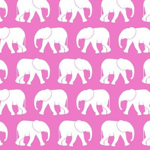 baby elephants - pink