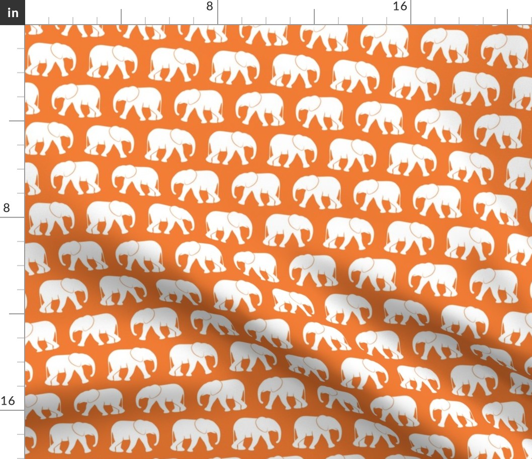baby elephants - orange