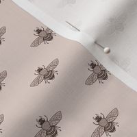 Classic Bees Sepia Wide Spaced