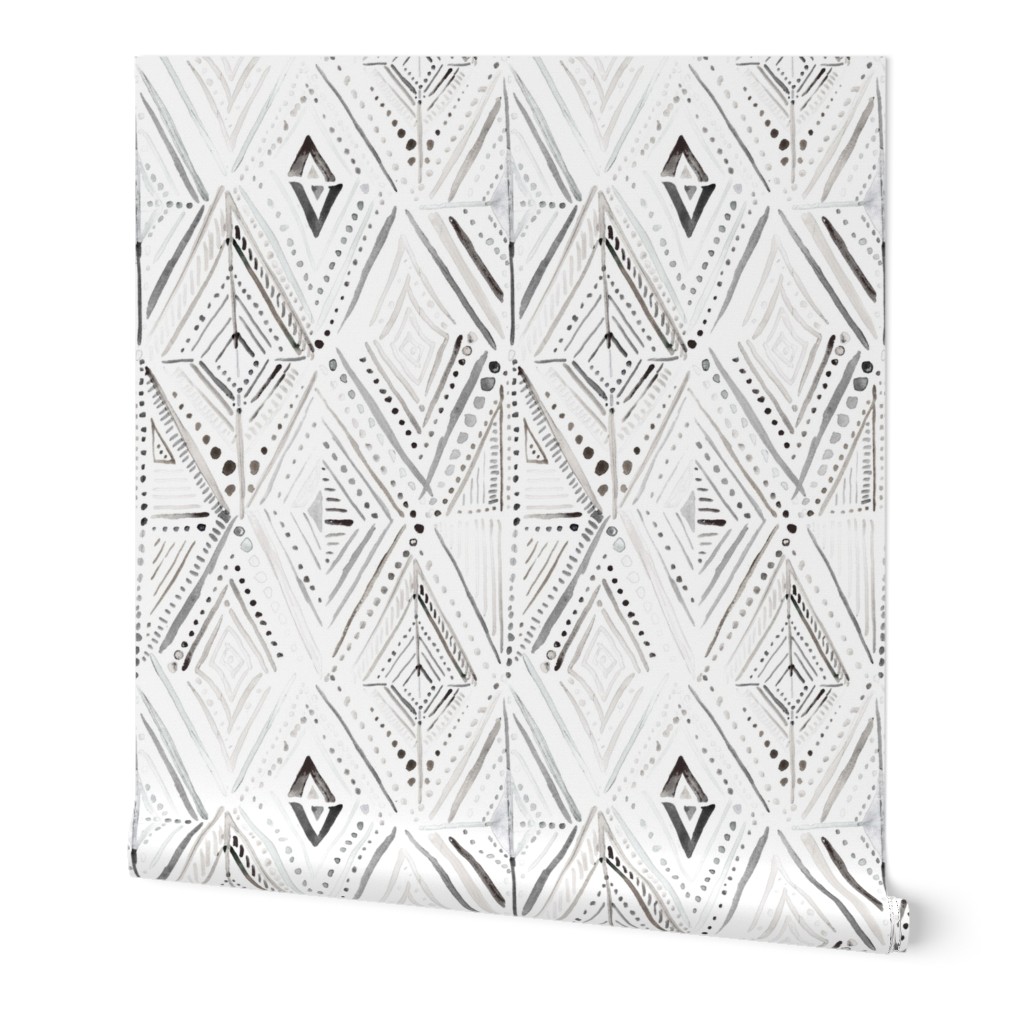 Boho Diamond Black White