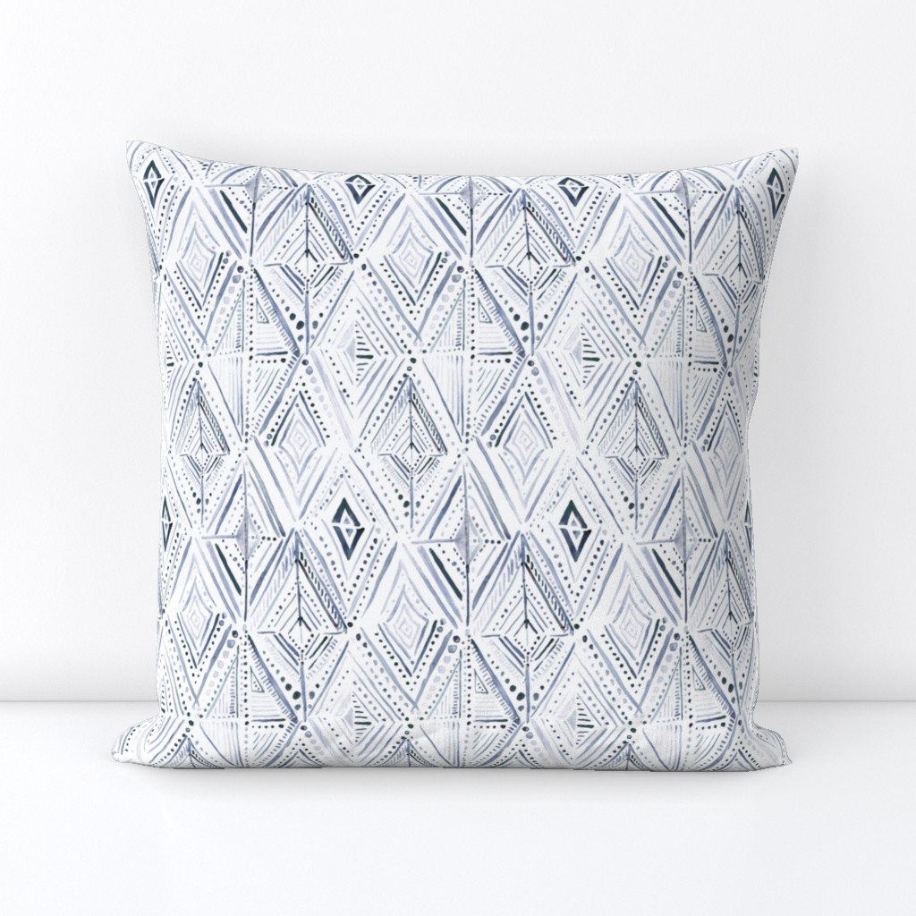 Boho Diamond-Navy-White