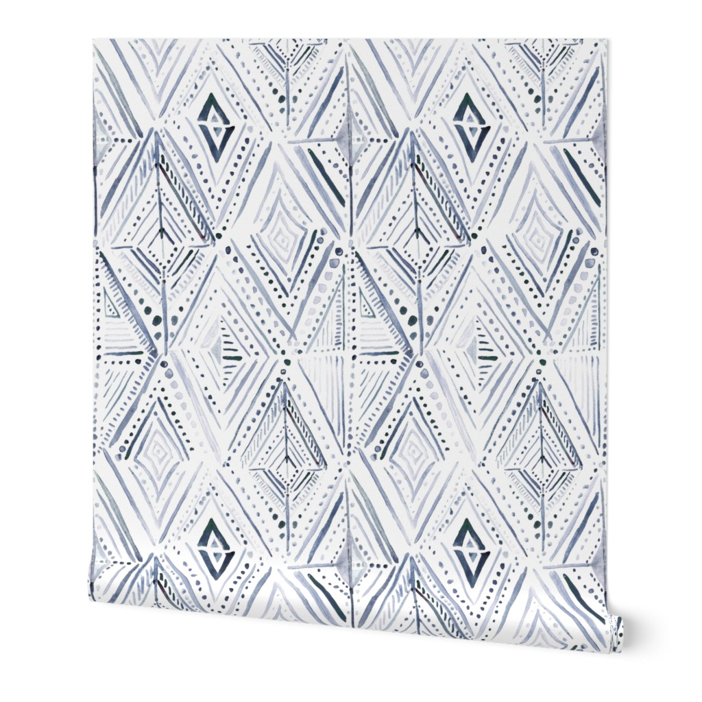 Boho Diamond-Navy-White