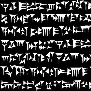 Babylonian Cuneiform on Black // Large