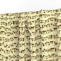 Babylonian Cuneiform in Brown & Parchment // Large