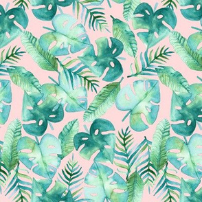 Tropical Jungle on Pink