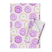 Iced Donuts Purple on pale purple - large 4 inch