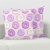 Iced Donuts Purple on pale purple - large 4 inch