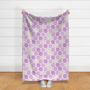 Iced Donuts Purple on pale purple - large 4 inch