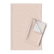 Basic geometric raw brush crosses pattern soft blush beige SMALL