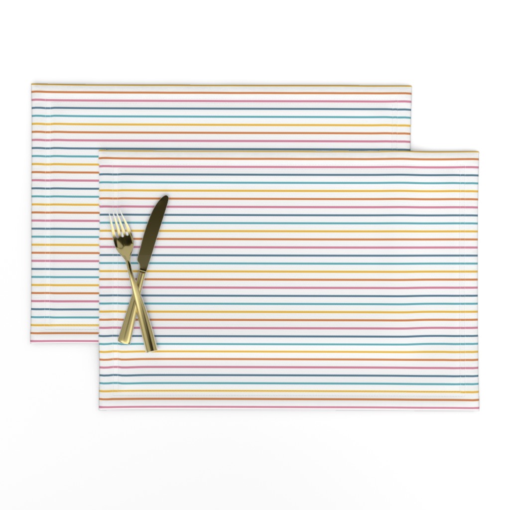 Muted Rainbow Stripes