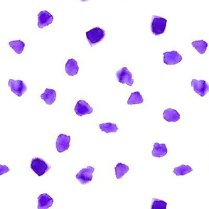 Purple watercolor dots || cute stain pattern for nursery