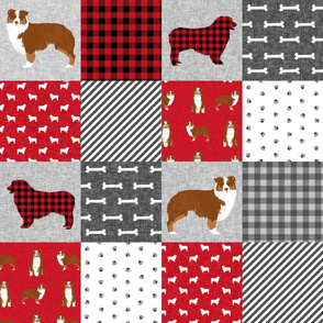 aussie red tricolored cheater quilt pet quilt a wholecloth