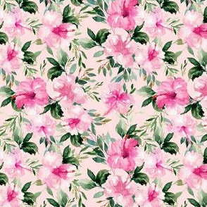 4" Pink Summer Florals - Pink